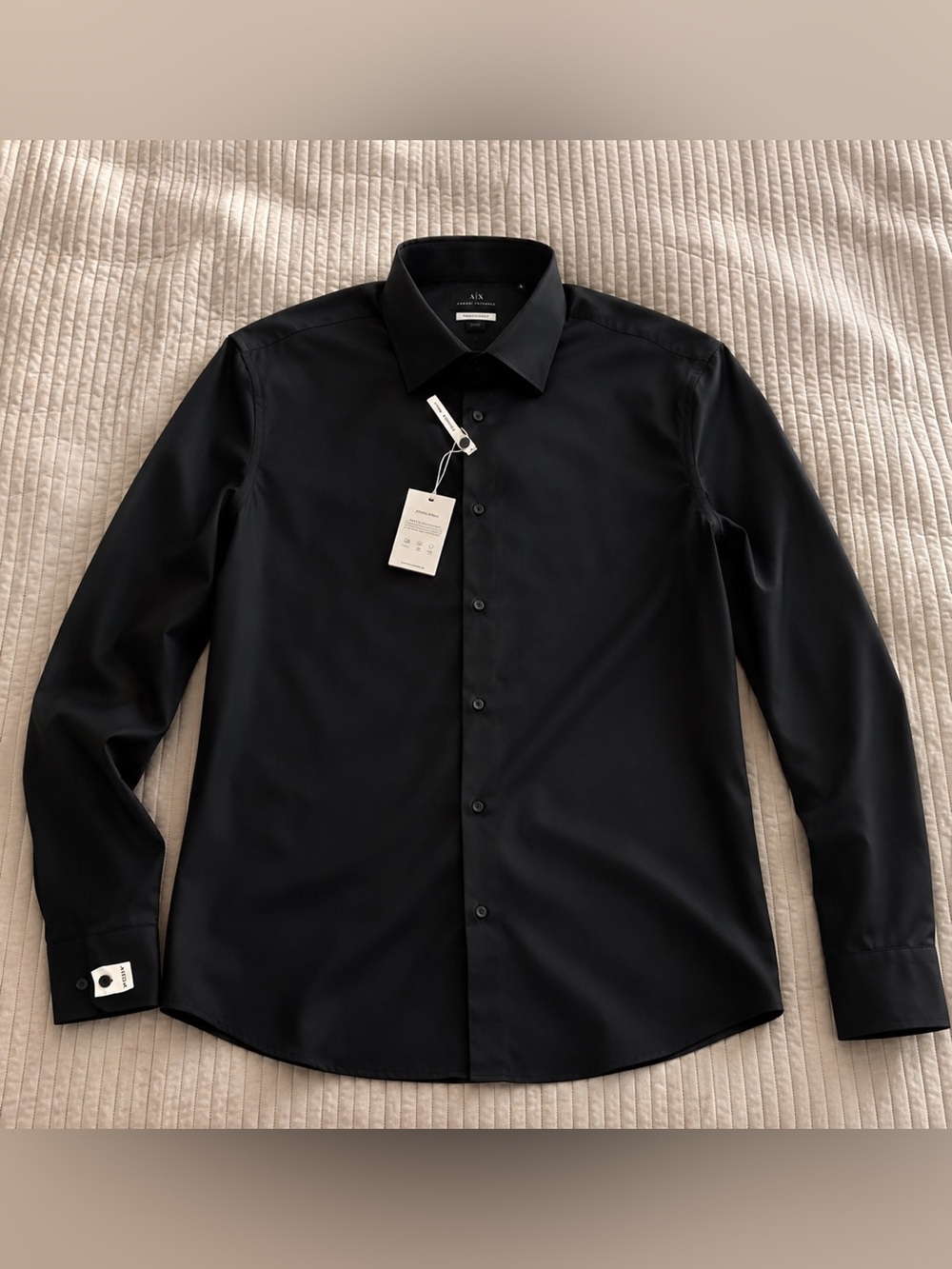 Eterna Classic Black Dress Shirt